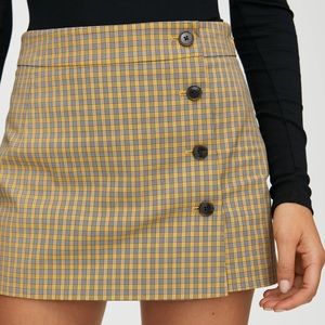 Artizia Sunday Best Heather Skort Yellow Plaid